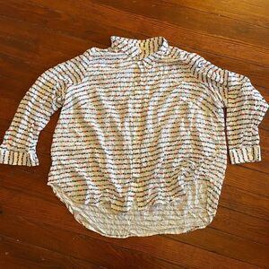 Jane & Delancey 3XL White & Red Dress Shirt